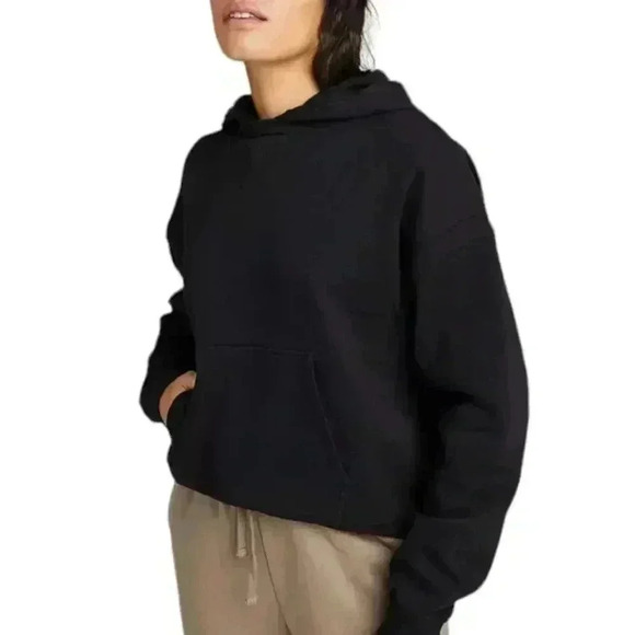 Richer Poorer Recycled Fleece Hoodie Black Kangaroo Pocket Women's  size Medium - Picture 1 of 13